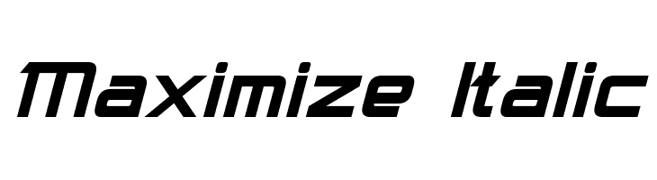 Maximize Italic  Free Fonts Download