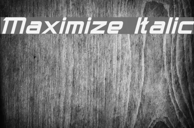 Maximize Italic examples