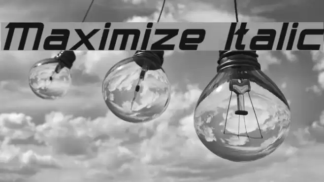 Maximize Italic examples