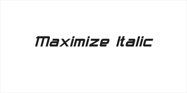 Maximize Italic Logo