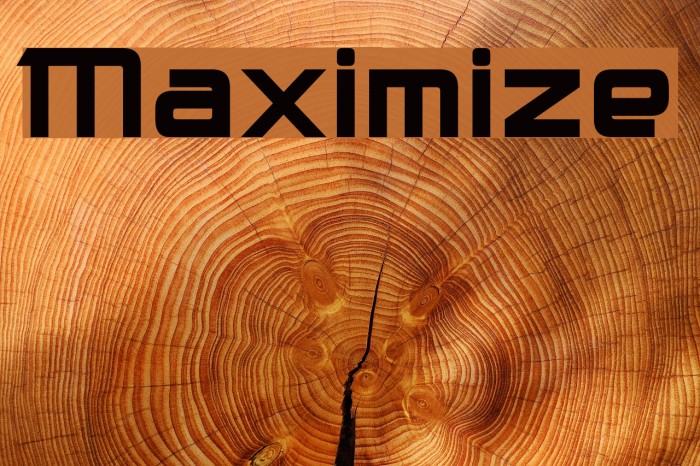 Maximize Font examples