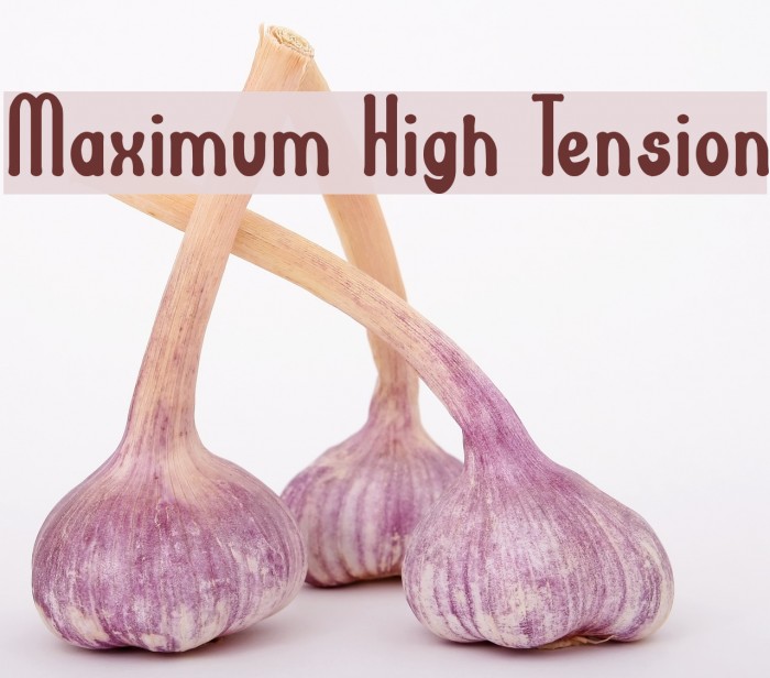 Maximum High Tension Font examples