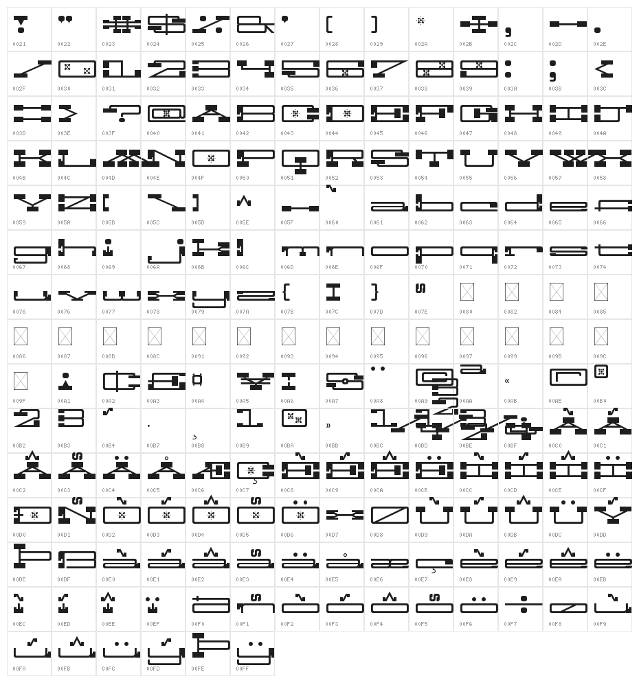 Maximum Hoedown Regular Character Map