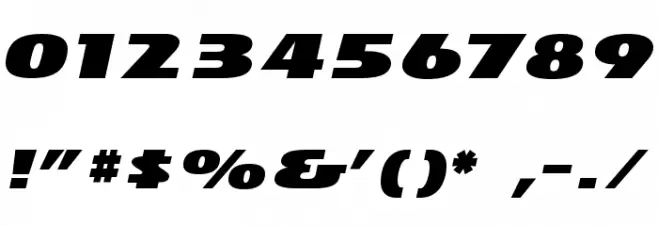 Maximum Line Speeder Font OTHER CHARS