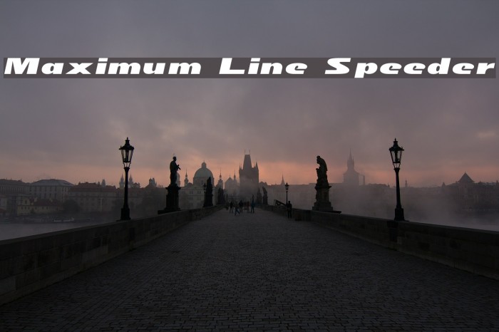 Maximum Line Speeder Font examples