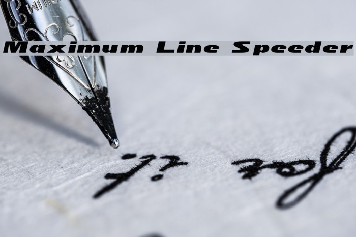 Maximum Line Speeder Font examples