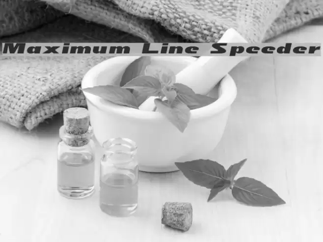 Maximum Line Speeder Font examples