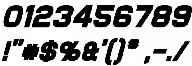 Maximus Bold Italic Font OTHER CHARS