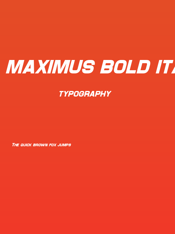 Maximus Bold Italic Poster