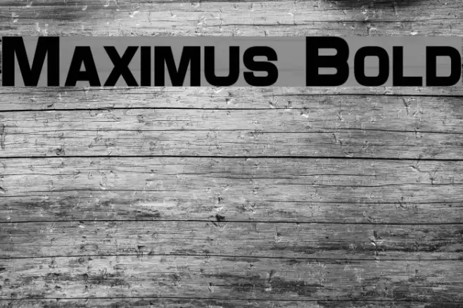 Maximus Bold Font examples