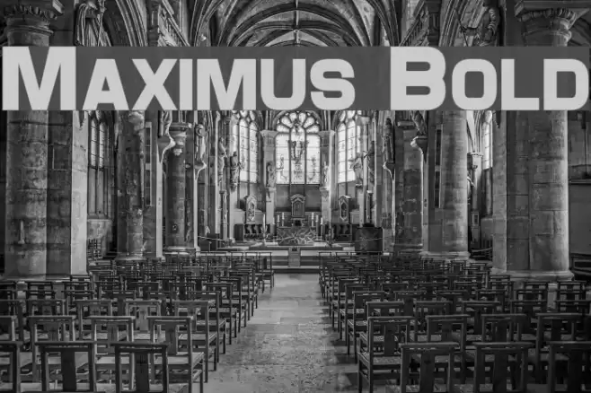 Maximus Bold Font examples