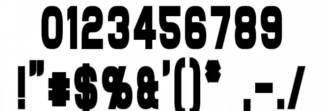 Maximus Condensed Bold Font OTHER CHARS