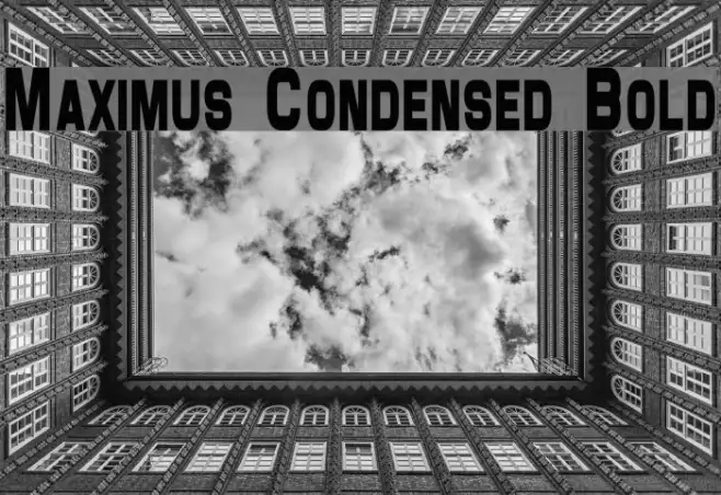 Maximus Condensed Bold Example 2