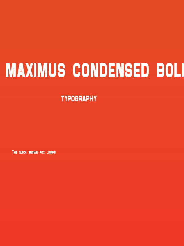 Maximus Condensed Bold Poster