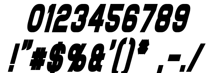 Maximus Condensed Italic Font OTHER CHARS