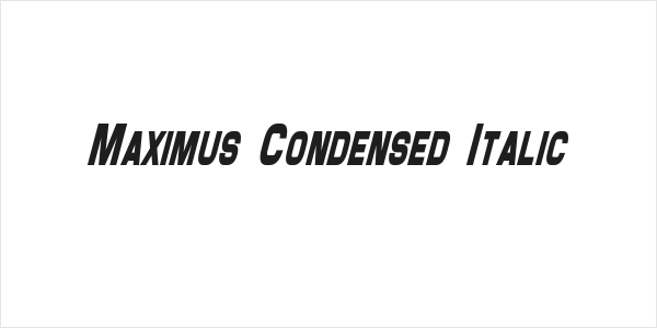 Maximus Condensed Italic Logo