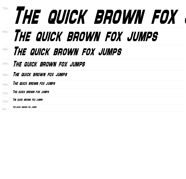 Maximus Condensed Italic Waterfall