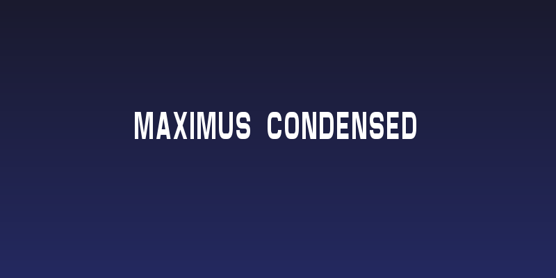 Maximus Condensed Social Header