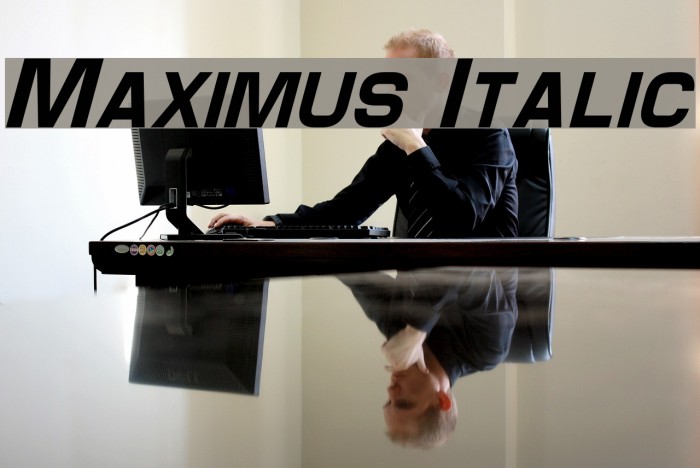 Maximus Italic Font examples