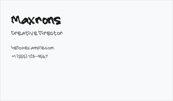 Maxrons Business Card