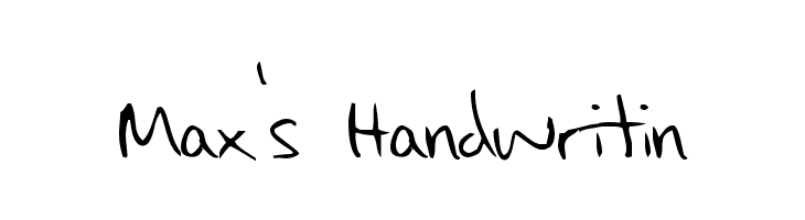 Max's Handwritin Font