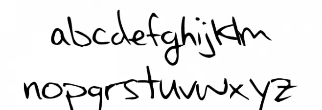 Max's Handwritin Schriftart Kleinbuchstaben
