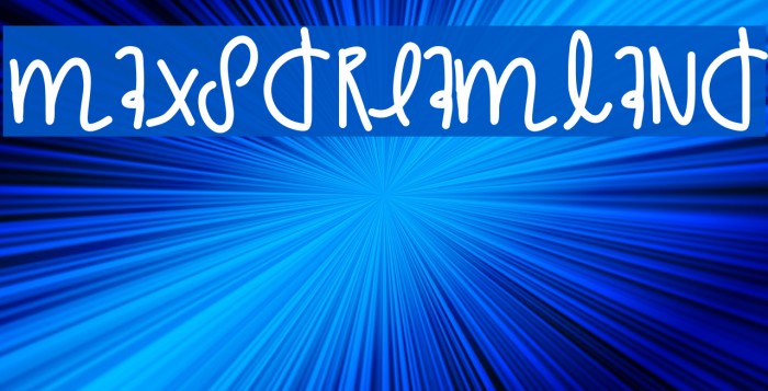 MaxsDreamland Font examples