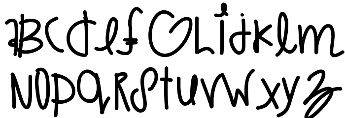 MaxsDreamland Font LOWERCASE