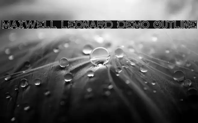 Maxwell Leonard Demo Outline Font examples