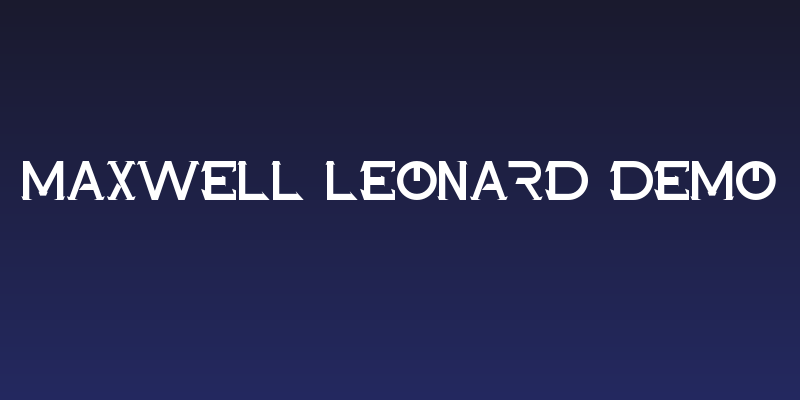 Maxwell Leonard Demo Social Header