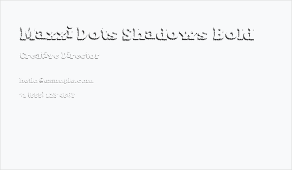 Maxxi Dots Shadows Bold Business Card