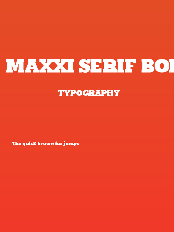 Maxxi Serif Bold Poster