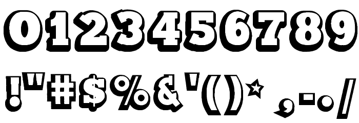 Maxxi Serif Outline Bold Font OTHER CHARS