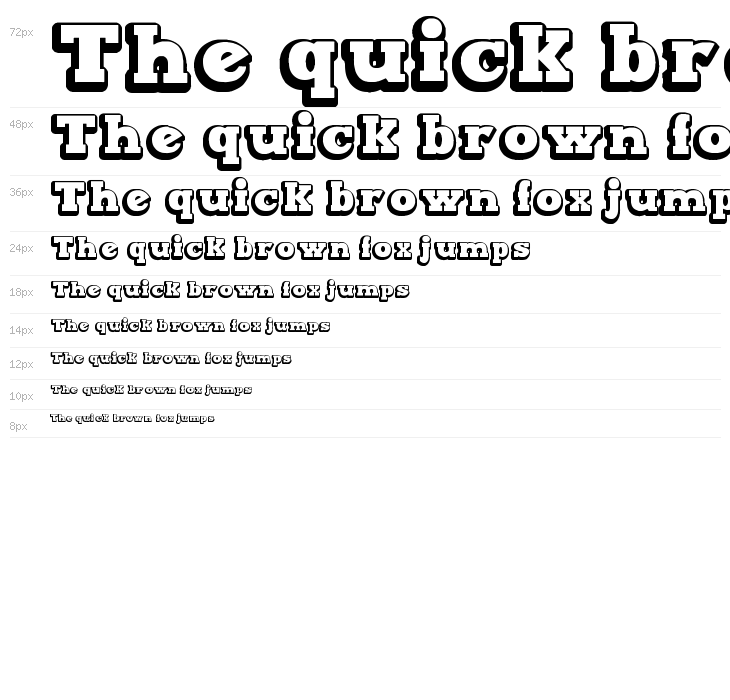 Maxxi Serif Outline Bold Waterfall