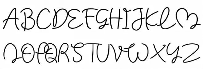 May Lova Bold Font Litere mari