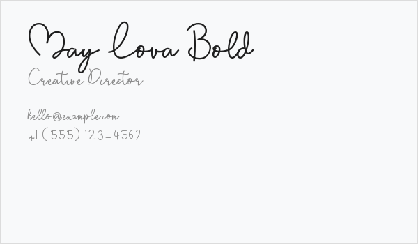 May Lova Bold Business Card