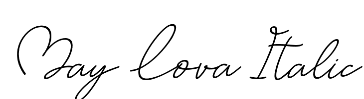May Lova Italic  免费字体下载