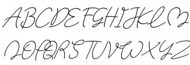May Lova Italic Font Litere mari