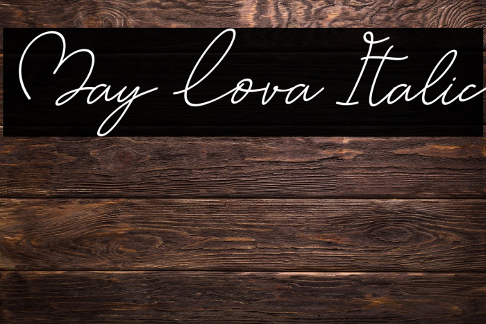 May Lova Italic Example 1