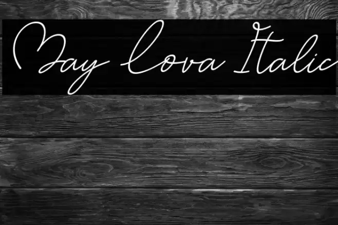 May Lova Italic Font examples