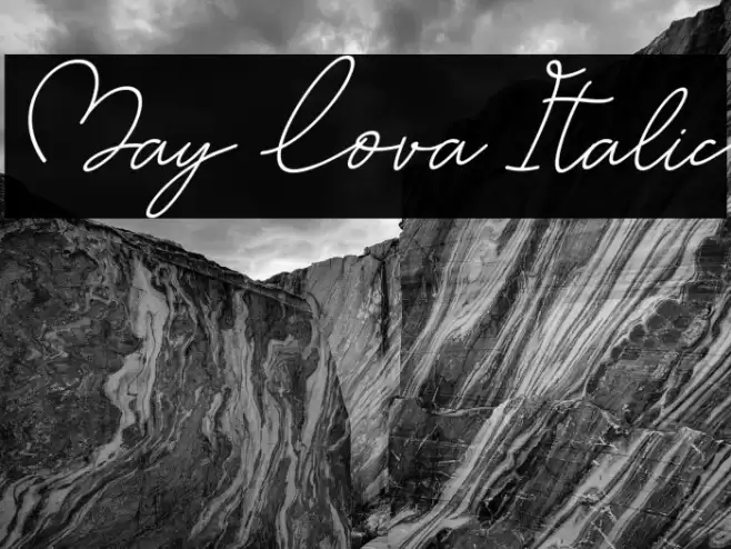 May Lova Italic Font examples