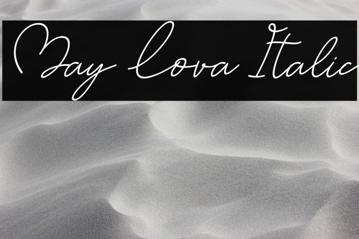 May Lova Italic Example 3