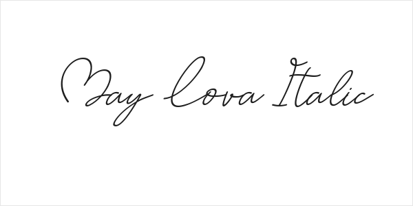 May Lova Italic Logo