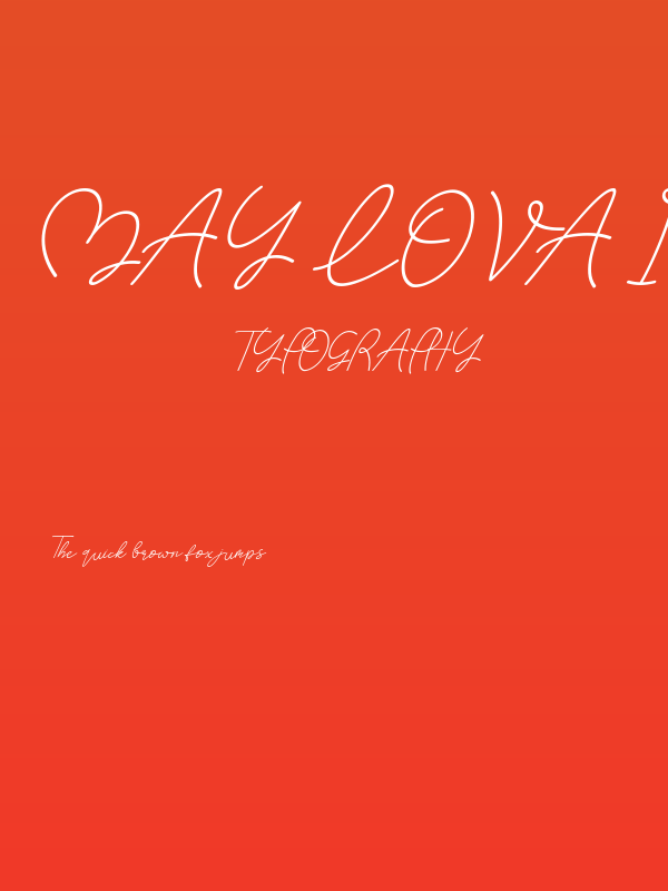 May Lova Italic Poster
