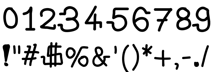 MayHandwrite Font OTHER CHARS