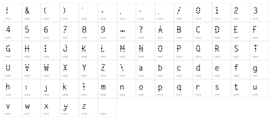 MayaSymbol Character Map