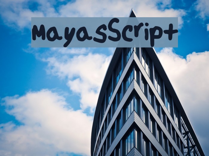 Maya_s_Script Font examples
