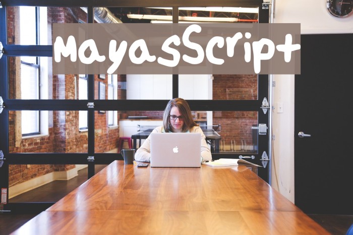 Maya_s_Script Font examples