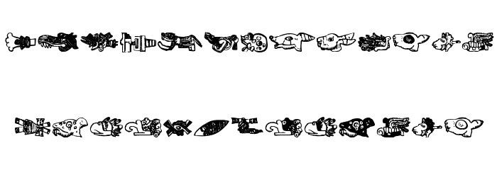 MayanMexicanSymbols Font LOWERCASE