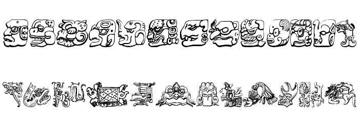 Mayan Font LOWERCASE